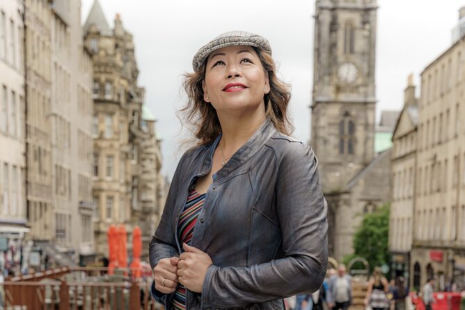 Best Edinburgh Photoshoot Experience - Stop 5: Back on the Royal Mile for classic posing and red telephone boxes