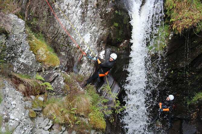 CANYONING in Laggan Canyon | Roybridge, Scotland - Physical fit: moderate fitness, wet confidence, and pacing