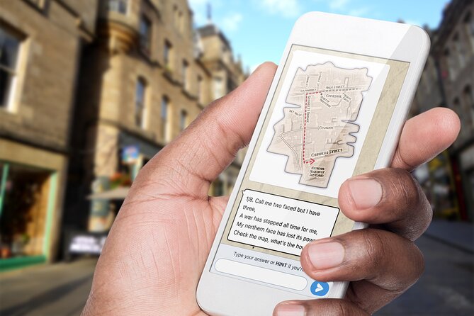 Fun, Flexible Treasure Hunt Around Edinburgh with Cryptic Clues & Hidden Gems - How the Phone Link Works (Like WhatsApp, With Maps and Hints)