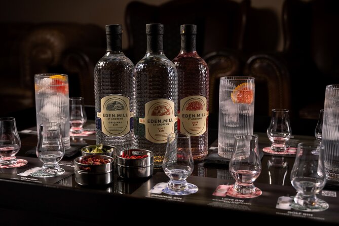 Gin Tasting Experience with a Perfect Serve - The tasting flight of three Eden Mill gins