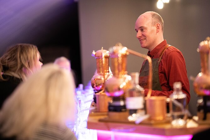 Gin Tasting Masterclass in Aberdeen - Sampling Aberdeen Gin from French demi-johns: London Dry and fruit styles