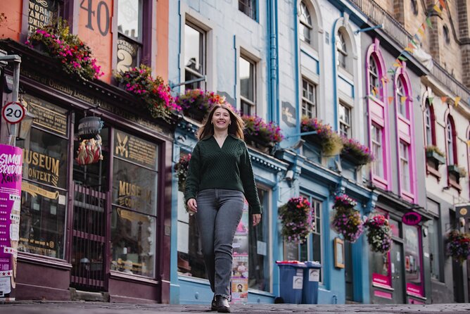 Private Photoshoot in Edinburgh with a Professional Photographer - Princes Street Gardens, greenery and bright portrait-friendly light
