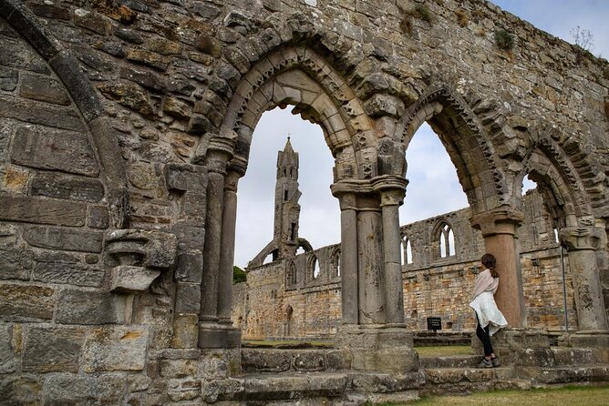 St. Andrews Scenic Stroll: A Private Walking Exploration - St Salvators Chapel: bell tower and stained glass focus
